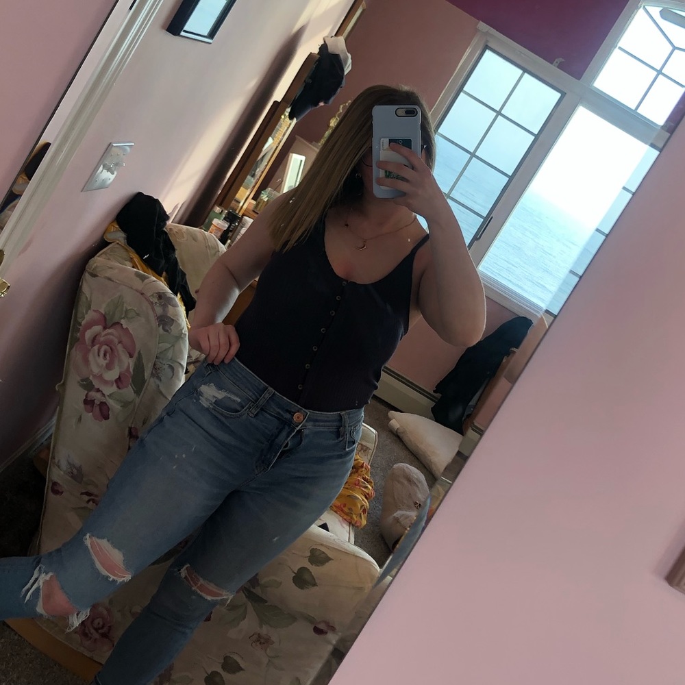navy blue tank top